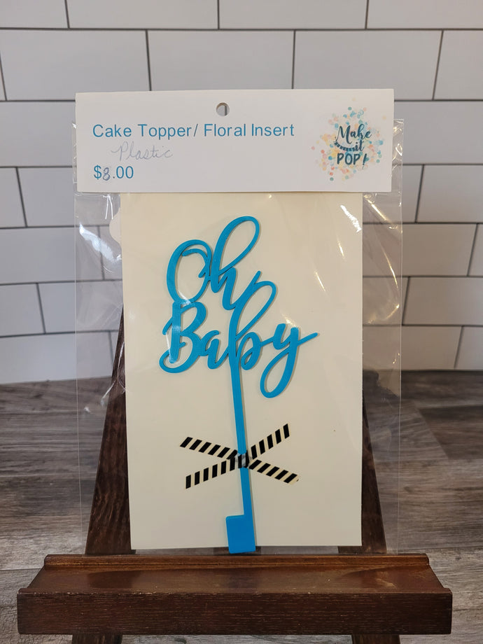 3D printed Oh Baby - Teal Topper