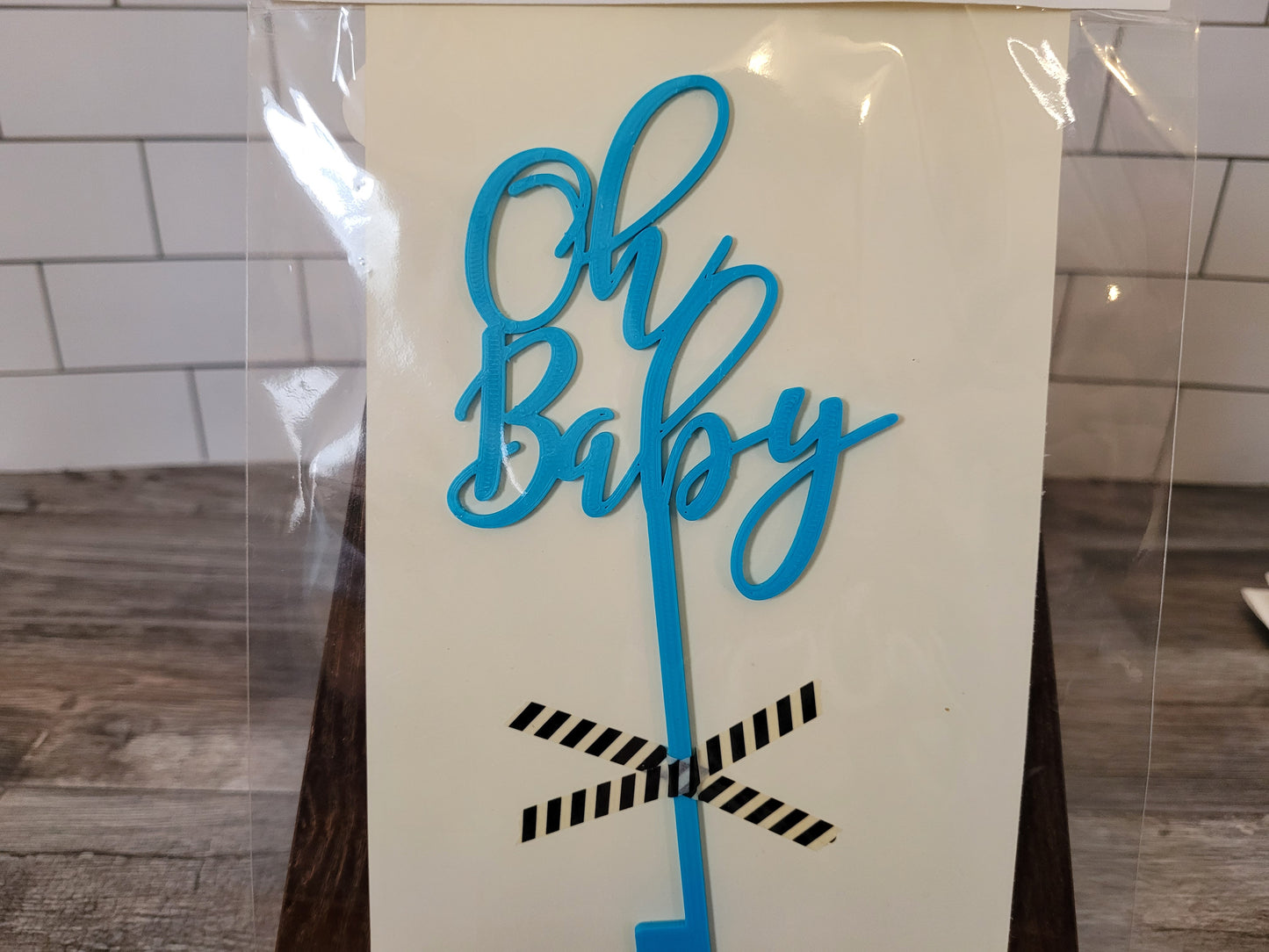 3D printed Oh Baby - Teal Topper