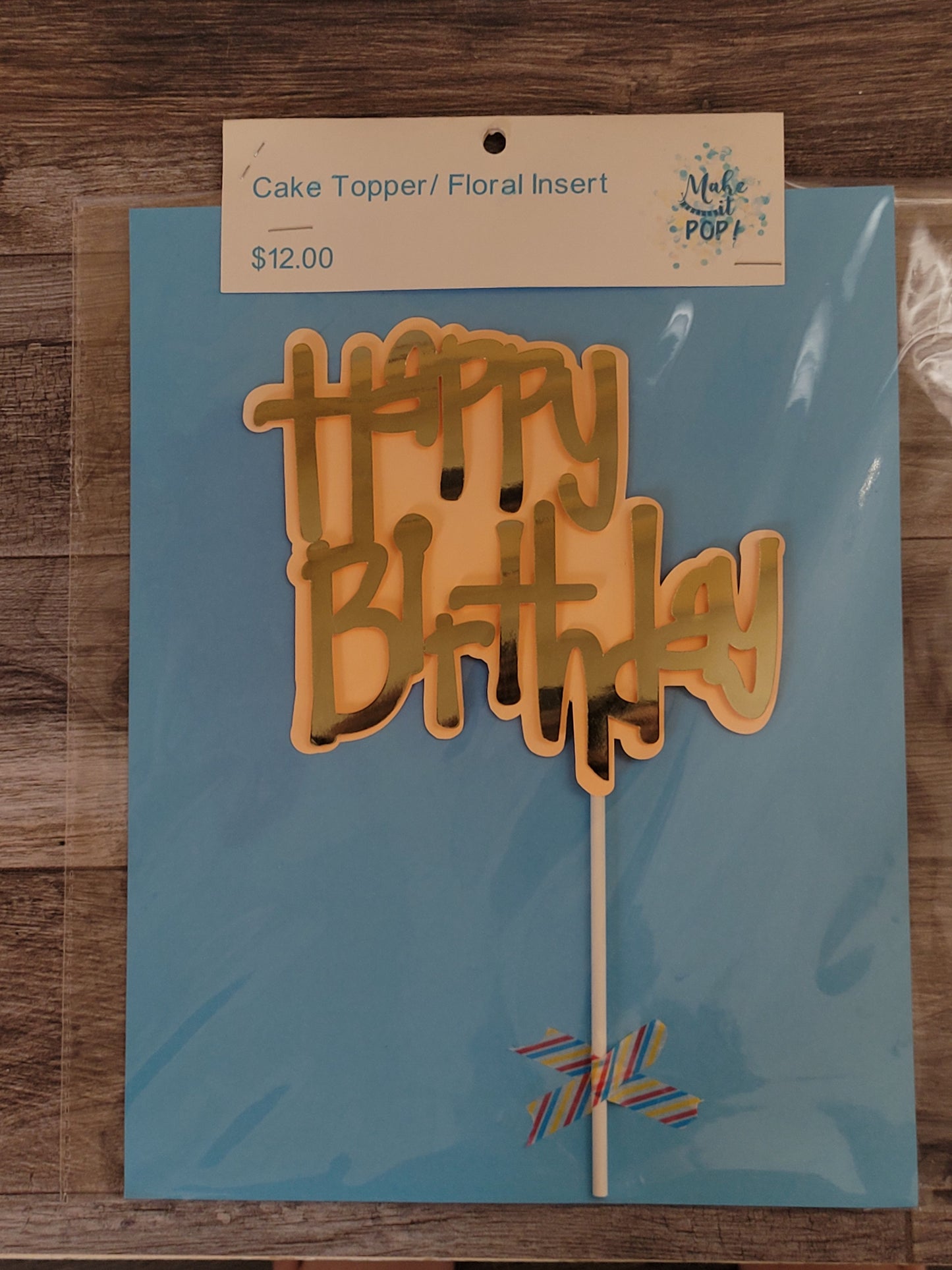 Happy Birthday- Orange Topper