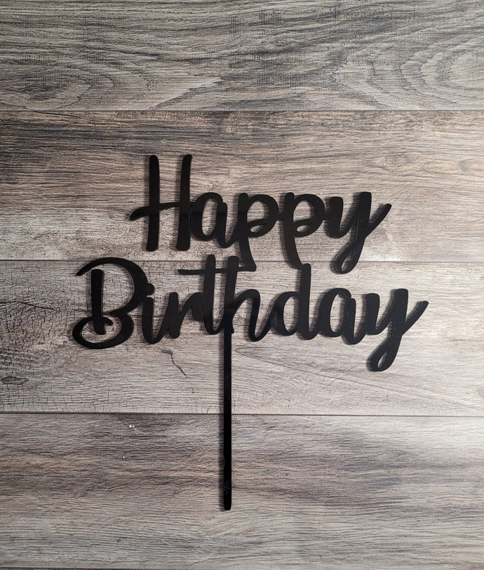 Happy Birthday - Acrylic Cake Topper