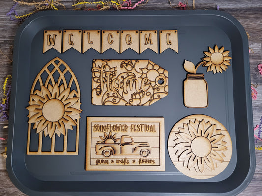 Sunflower - Tiered Tray - DIY Kit