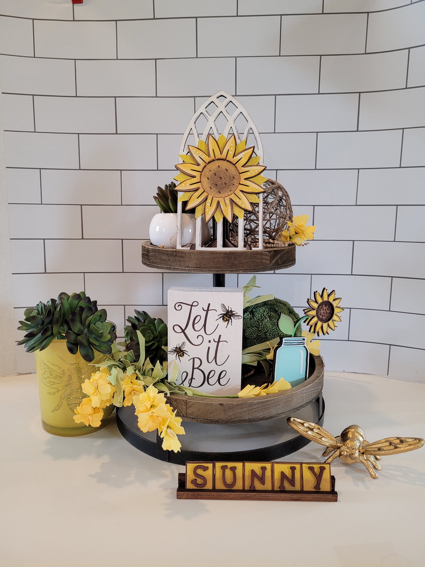 Sunflower - Tiered Tray - DIY Kit