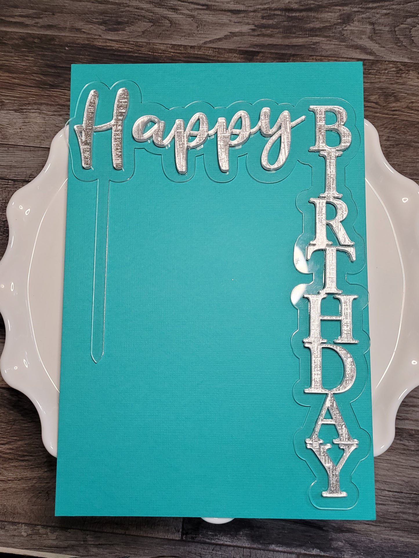 Happy Birthday - Acrylic Waterfall - Cake Topper