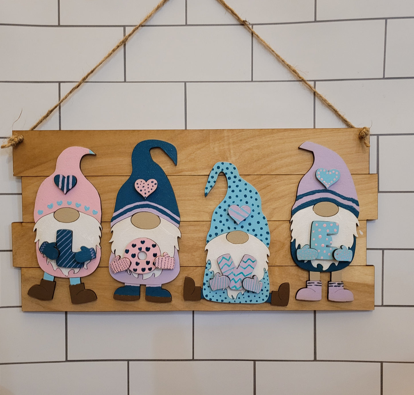 Gnome Love - Door Hanger Sign - DIY KIT