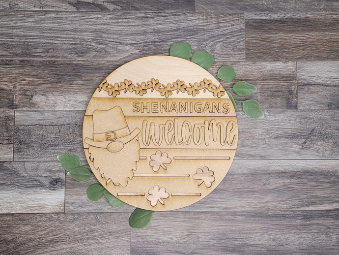 Shenanigans Welcome - Door Hanger - DIY Kit