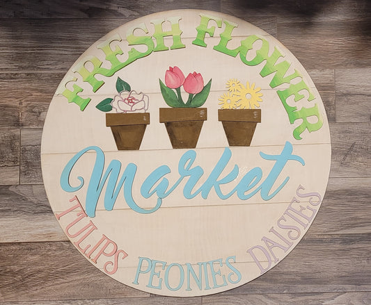Fresh Flower Market - Door Hanger - DIY Kit