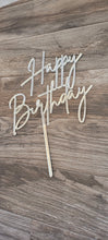 Load image into Gallery viewer, Happy Birthday Signature - Acrylic Cake Topper
