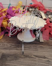 Load image into Gallery viewer, Happy Birthday Signature - Acrylic Cake Topper
