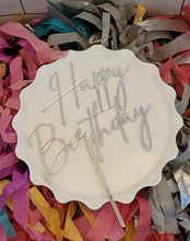Load image into Gallery viewer, Happy Birthday Signature - Acrylic Cake Topper
