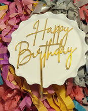 Load image into Gallery viewer, Happy Birthday Signature - Acrylic Cake Topper
