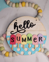 Load image into Gallery viewer, Hello Summer (popsicles) -  Door Hanger - DIY Kit
