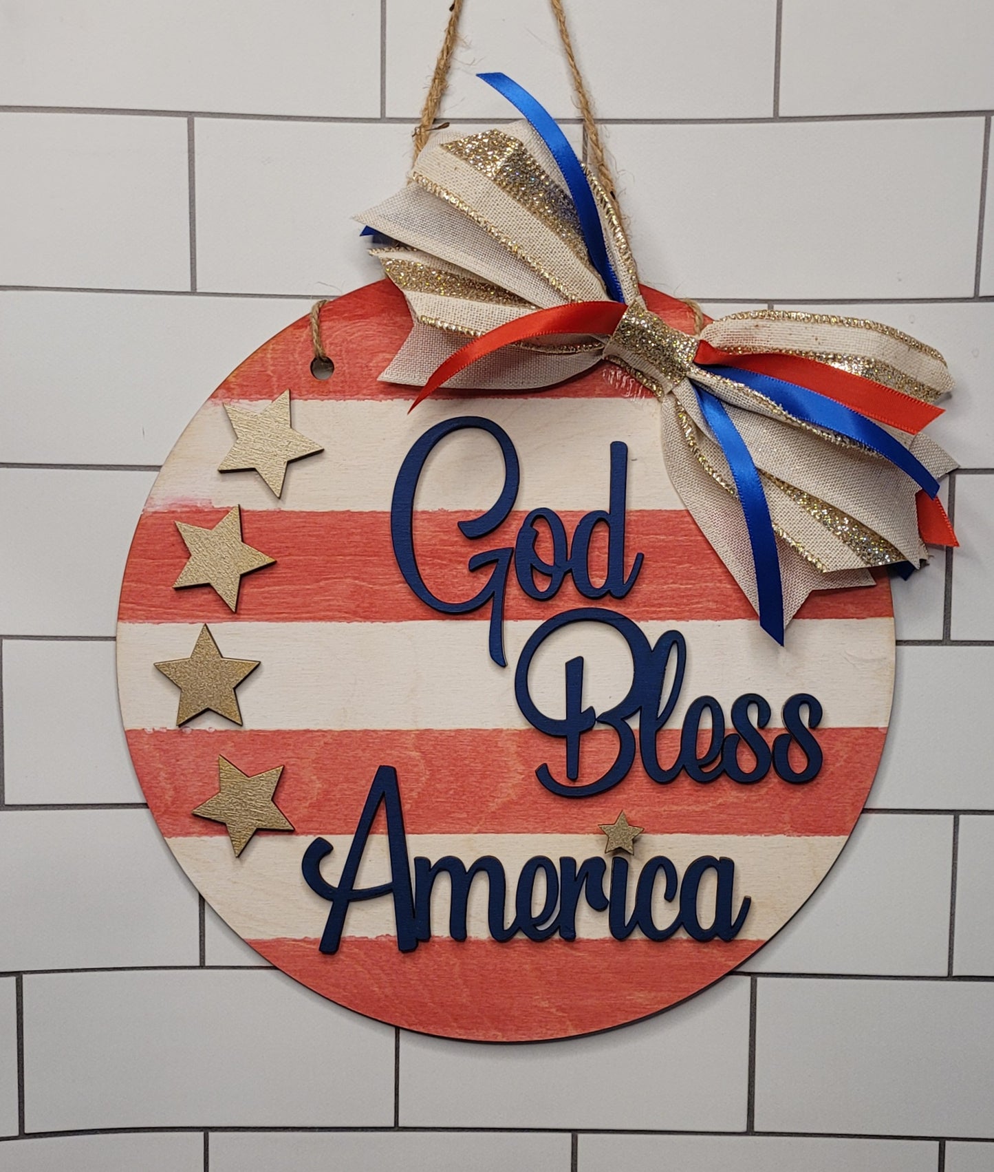 God Bless America - Door Hanger - DIY Kit