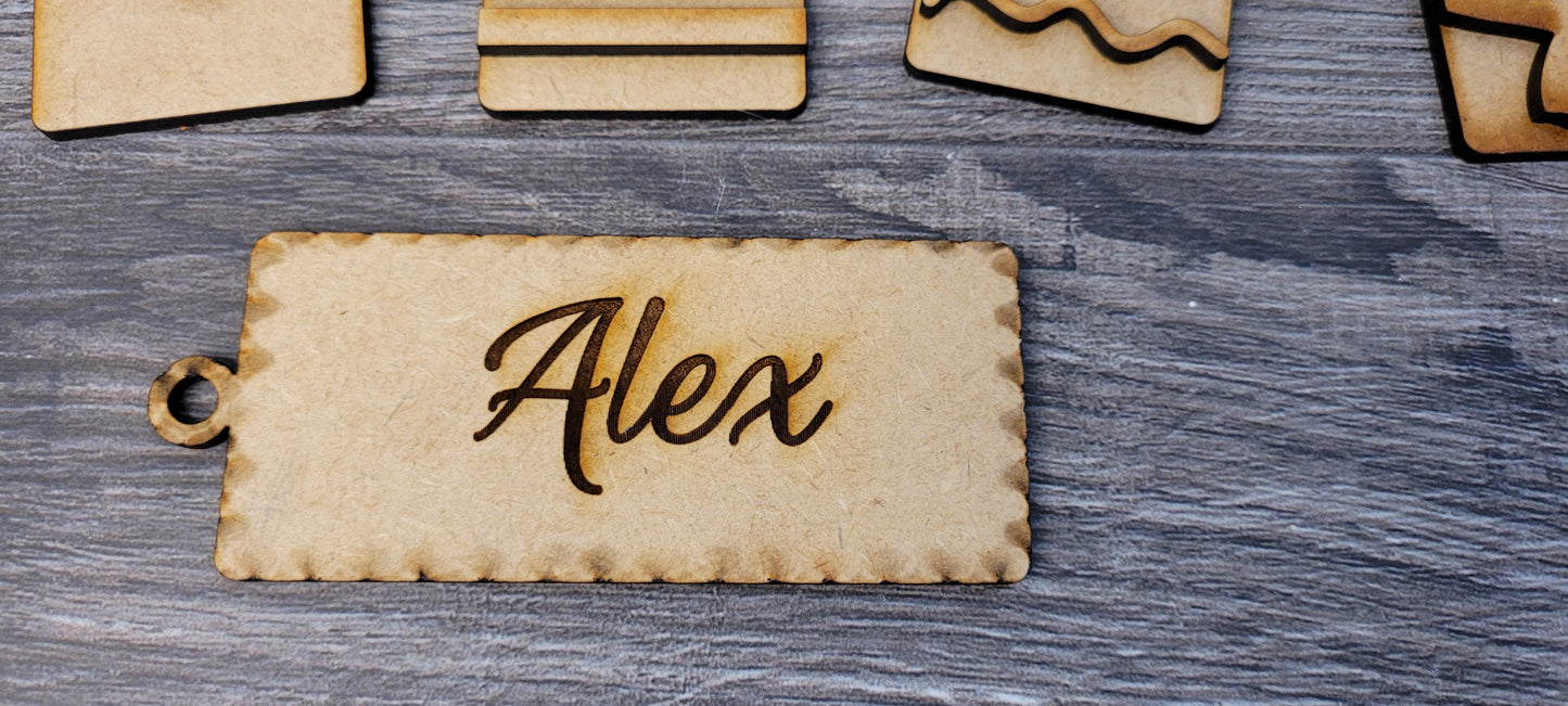 Rectangle Christmas Ornaments/Gift Tags - DIY Kit