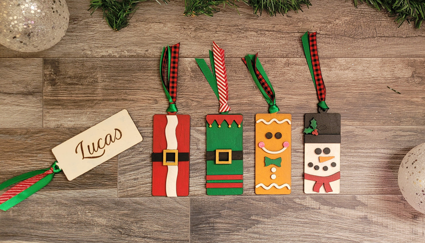 Rectangle Christmas Ornaments/Gift Tags - DIY Kit