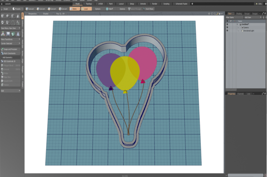 3 Balloons Cutter STL File