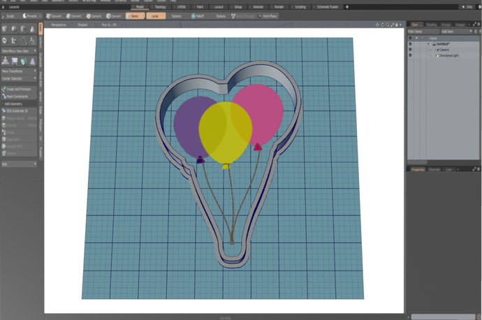 3 Balloons Cutter STL File