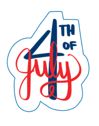 4th of July (word) Cutter