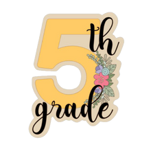Load image into Gallery viewer, 5th Grade with Floral Cutter STL File

