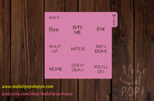 Load image into Gallery viewer, Anti-Valentine&#39;s Day Candy Heart Stencils - Mini (2&quot;)
