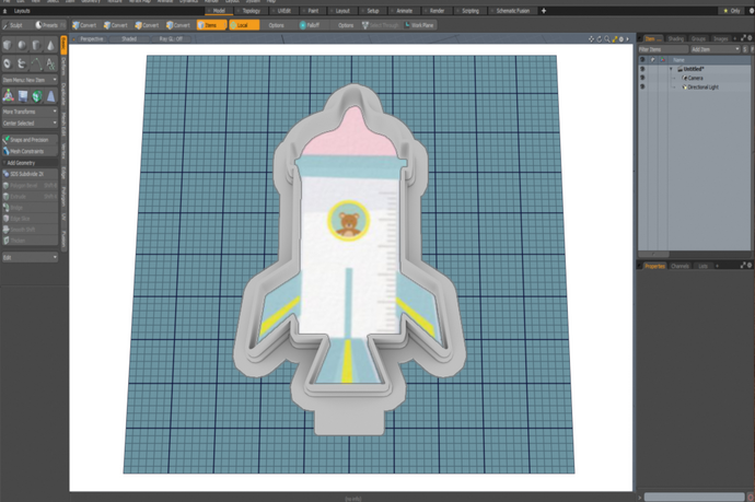 Baby Bottle Rocket Cutter STL File