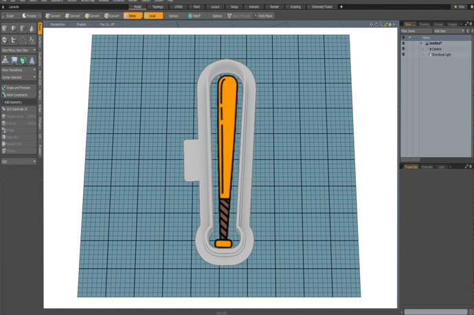 Baseball Bat Cutter STL File