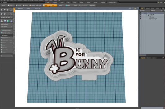 B is for Bunny Cutter STL File