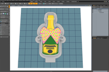 Load image into Gallery viewer, Bottle and Bow Cutter STL File
