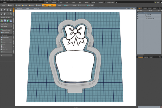 Bow Cake Cutter STL File