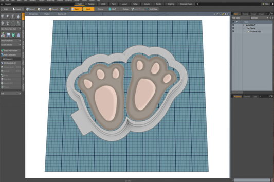 Bunny Feet/Bunch of Carrots Cutter STL File