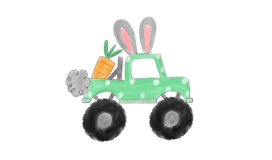 "Kip" Bunny Monster Truck Cutter STL File