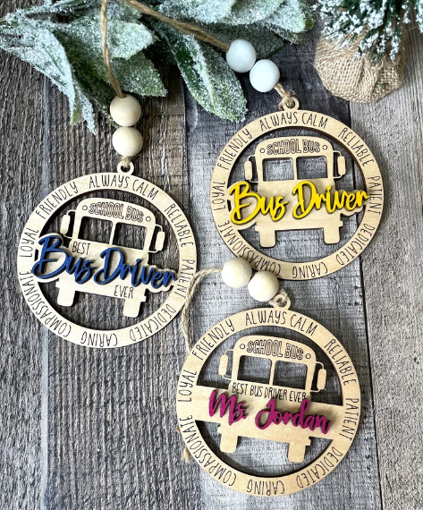Bus Driver - Ornament - DIY Kit