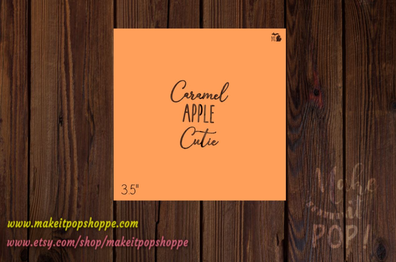 Caramel Apple Cutie Stencil and Cutter Combo