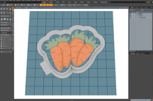 Load image into Gallery viewer, Bunch of Carrots/Bunny Feet Cutter STL File
