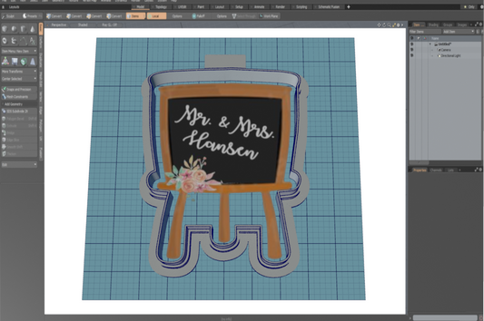 Chalkboard Easel Cutter STL File