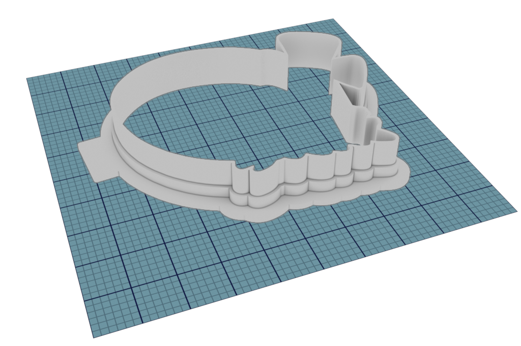 Cross oval with flowers Cutter STL File