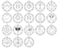 Load image into Gallery viewer, Personalized Sports - Dangle Ornament
