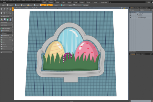 Eggs in Grass Cutter STL File