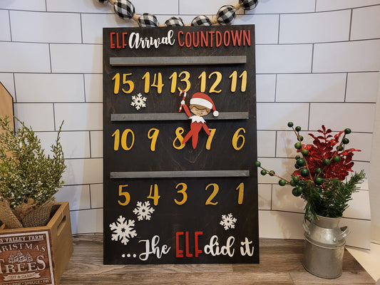 Elf Countdown - Standing Décor - DIY Kit