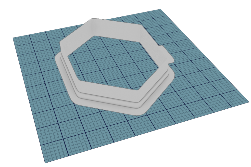 Elongated Hexagon Cutter STL File