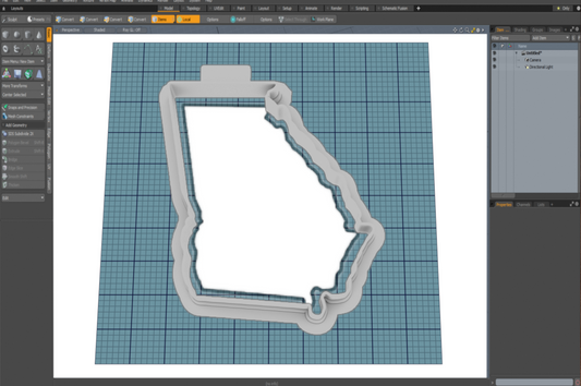 Georgia State Cutter STL File