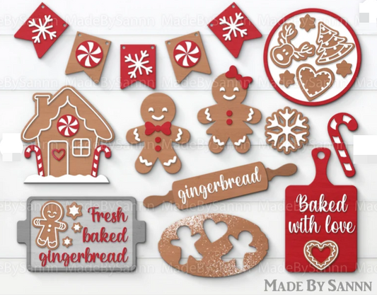 Gingerbread - Tiered Tray - DIY Kit