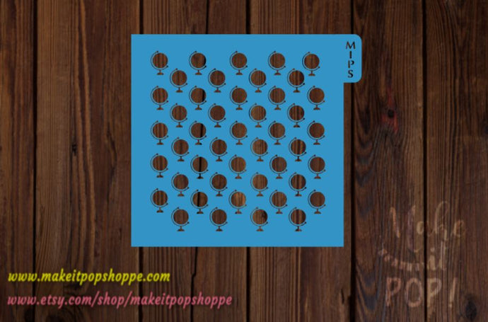 Globe Pattern Stencil