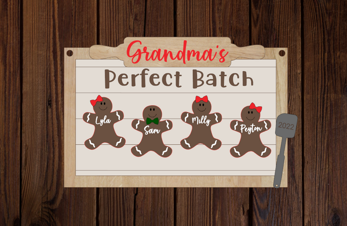 The Perfect Batch - Gingerbread Kids - Personalized Standing Décor - DIY Kit