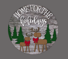Load image into Gallery viewer, Home for the Holidays (Rustic) - Door Hanger - DIY Kit
