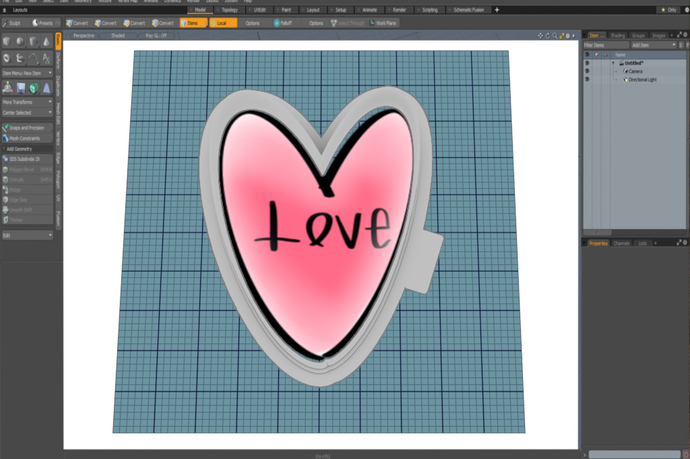 Hand-Drawn Heart Cutter STL File
