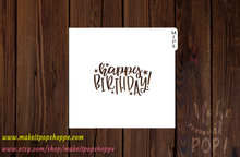 Load image into Gallery viewer, Happy Birthday with stars (matching cutter) - Stencil
