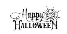 Load image into Gallery viewer, Happy Halloween with Web - Acrylic Stamp
