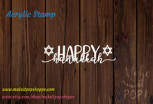 Load image into Gallery viewer, Happy Hanukkah Stars - Acrylic Stamp
