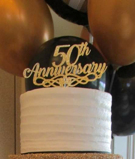 50th Anniversary -  Cake Topper