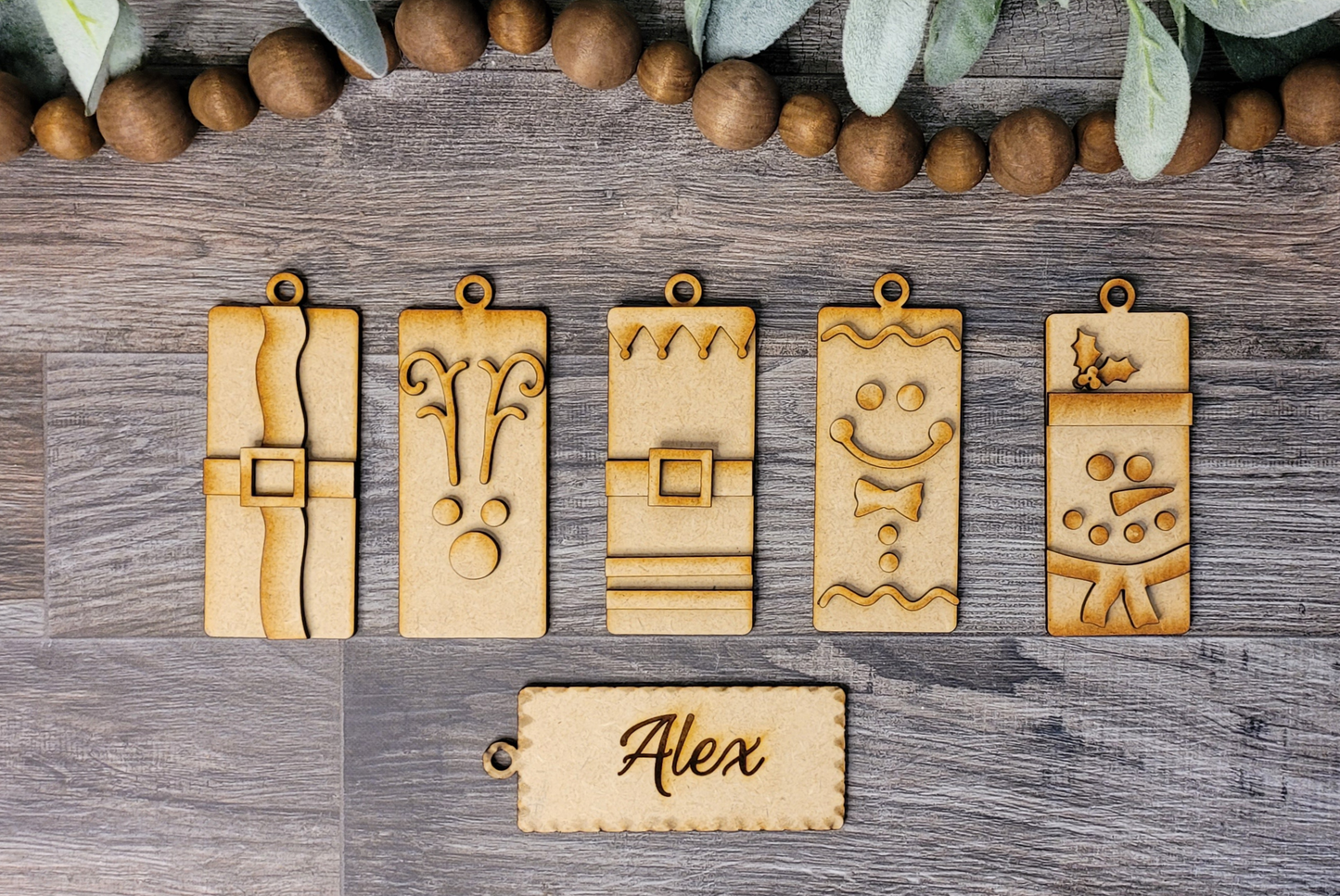 Rectangle Christmas Ornaments/Gift Tags - DIY Kit